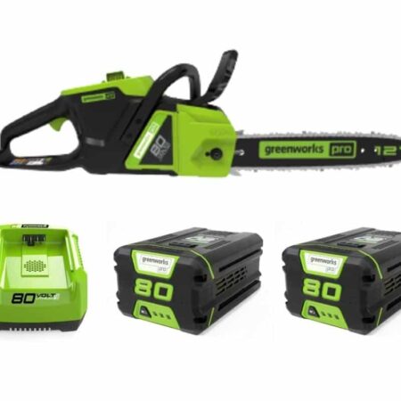 מסור שרשרת "12 (305 מ"מ) 80V PRO +שתי סוללות 2Ah +מטען מהיר