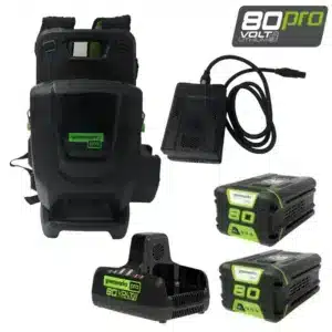 יחידת כח נישאת 80V PRO Dual Port+ שתי סוללות 4.0Ah +מטען מהיר כפול Dual Port