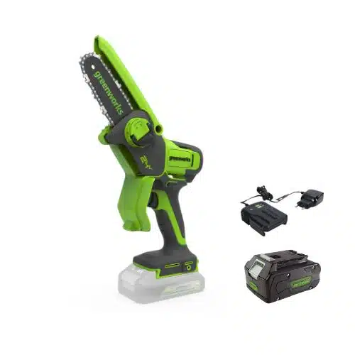 מסור שרשרת נטען מיני לגיזום 24V+ סוללה 4.0Ah + מטען מיקרו