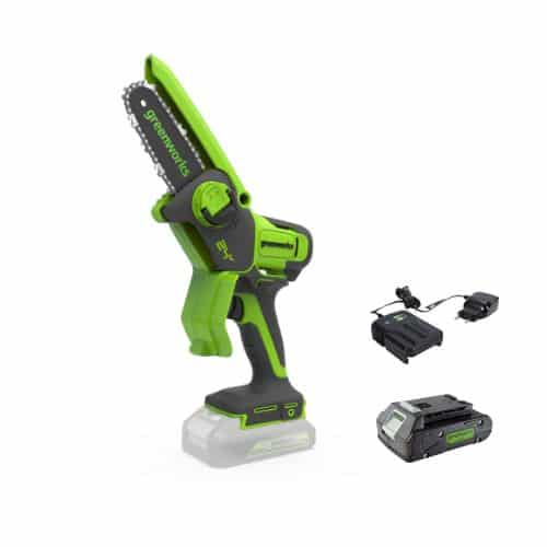 מסור שרשרת נטען מיני לגיזום 24V+סוללה 2Ah + מטען מיקרו